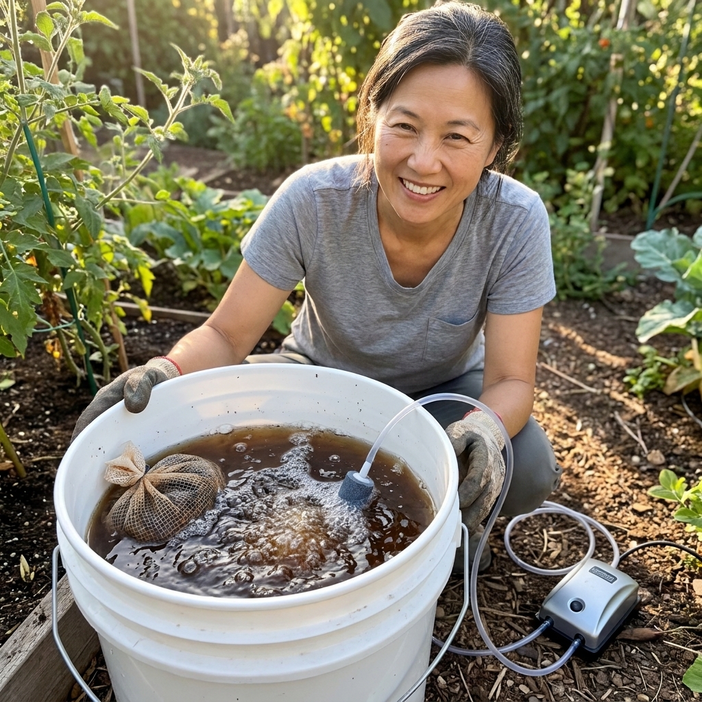 Aerated Compost Tea for Flowers and Shrubs