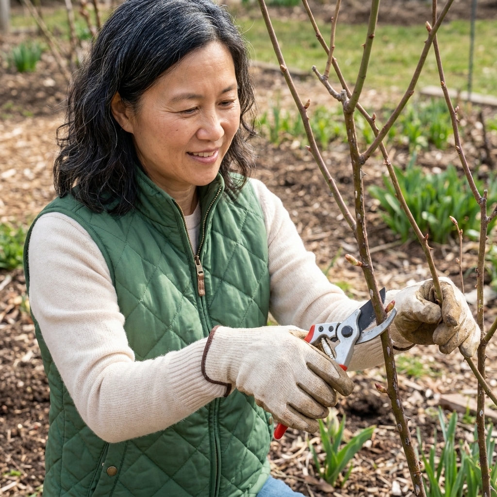 Pruning Roses for More Blooms