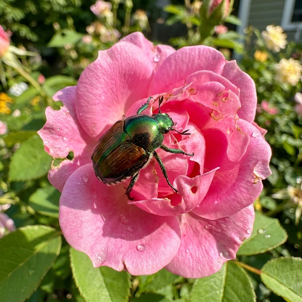 Protecting Your Roses from Japanese Beetles and Black Spot
