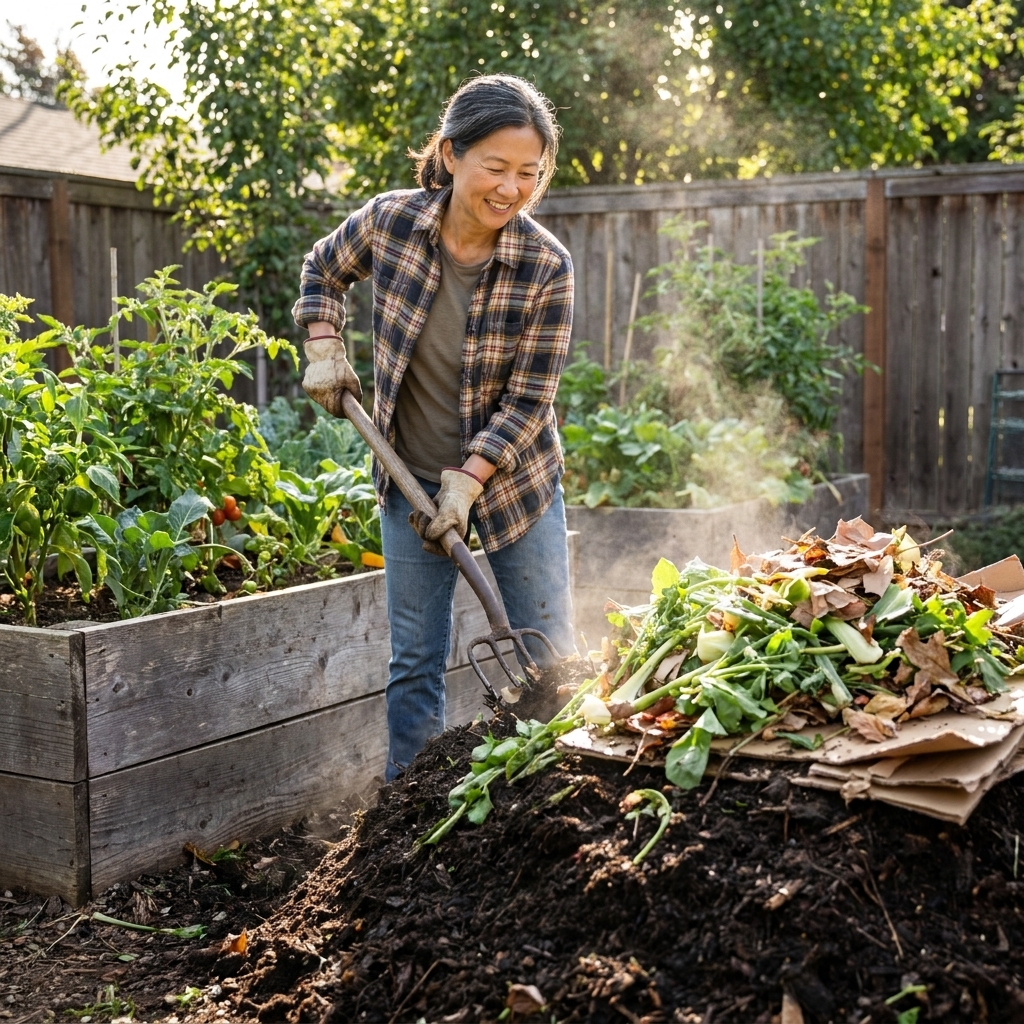 Compost vs. Aged Manure for Garden Beds